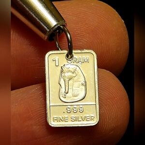 .999 Fine Silver Pendant / Charm Pharaoh